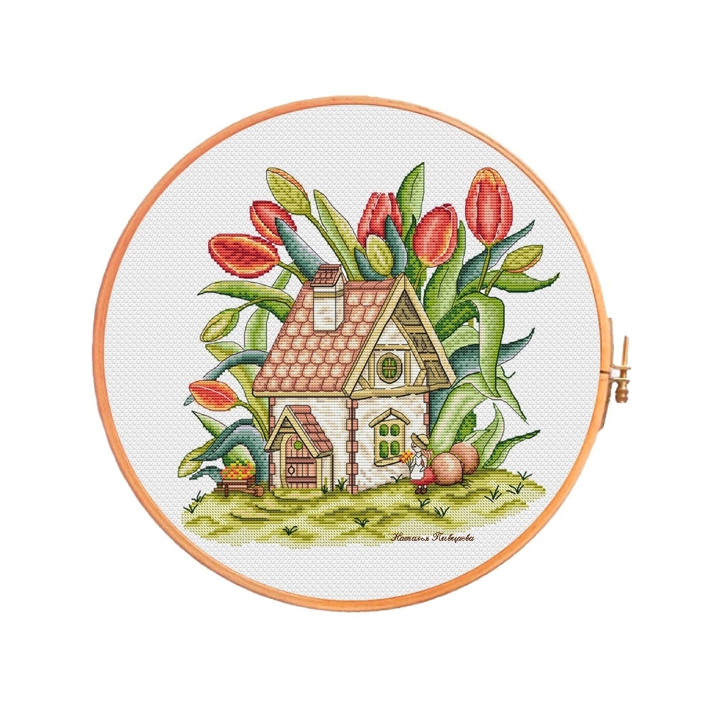 Tulip Fairy Cross Stitch Pattern фото 1