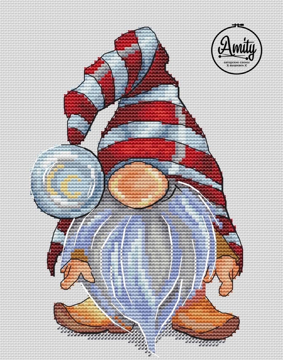 The Christmas Gnome Cross Stitch Pattern фото 1