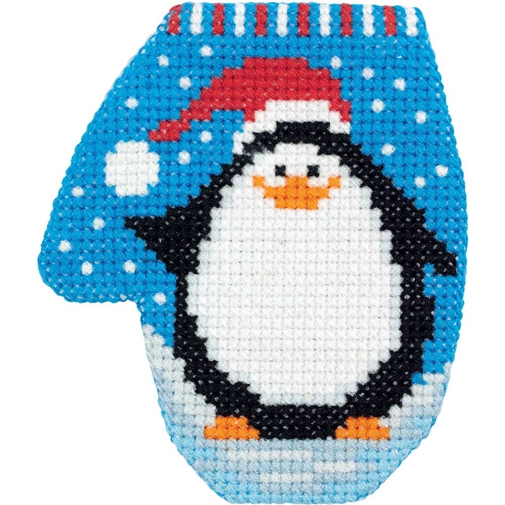 Penguin Mitten Cross Stitch Kit фото 1