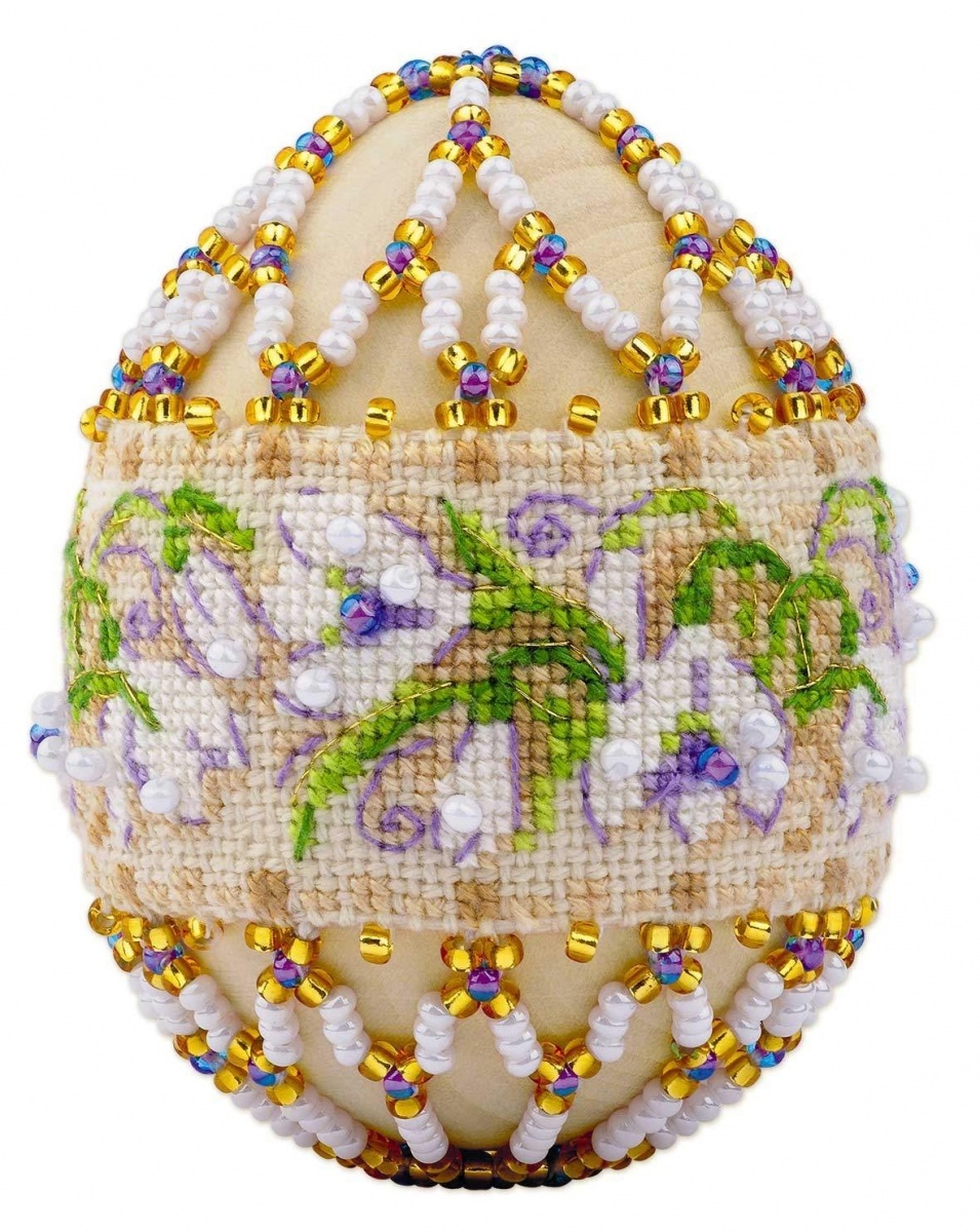 Snowdrops Easter Egg Beading Kit, code B212 RIOLIS