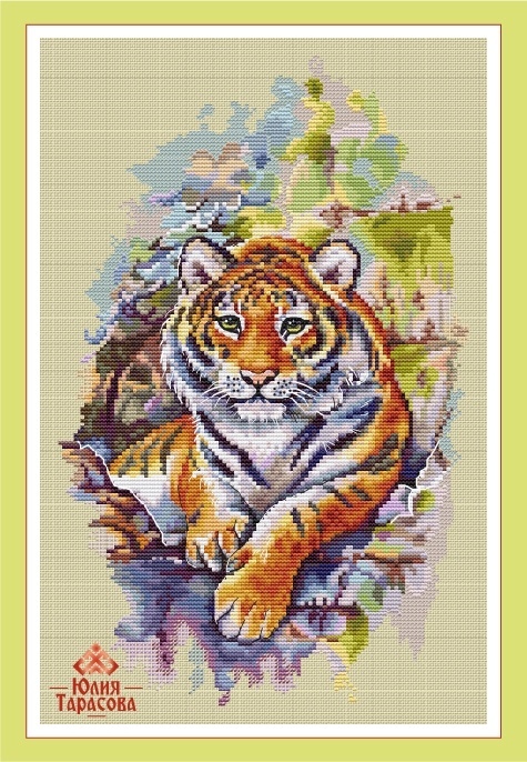 Taiga Tiger Cross Stitch Pattern фото 1