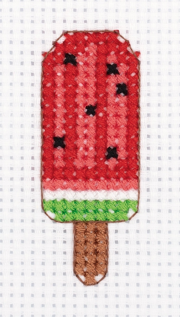 Watermelon Popsicle Cross Stitch Kit фото 1