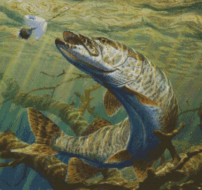 Pike Fish Cross Stitch Pattern фото 1