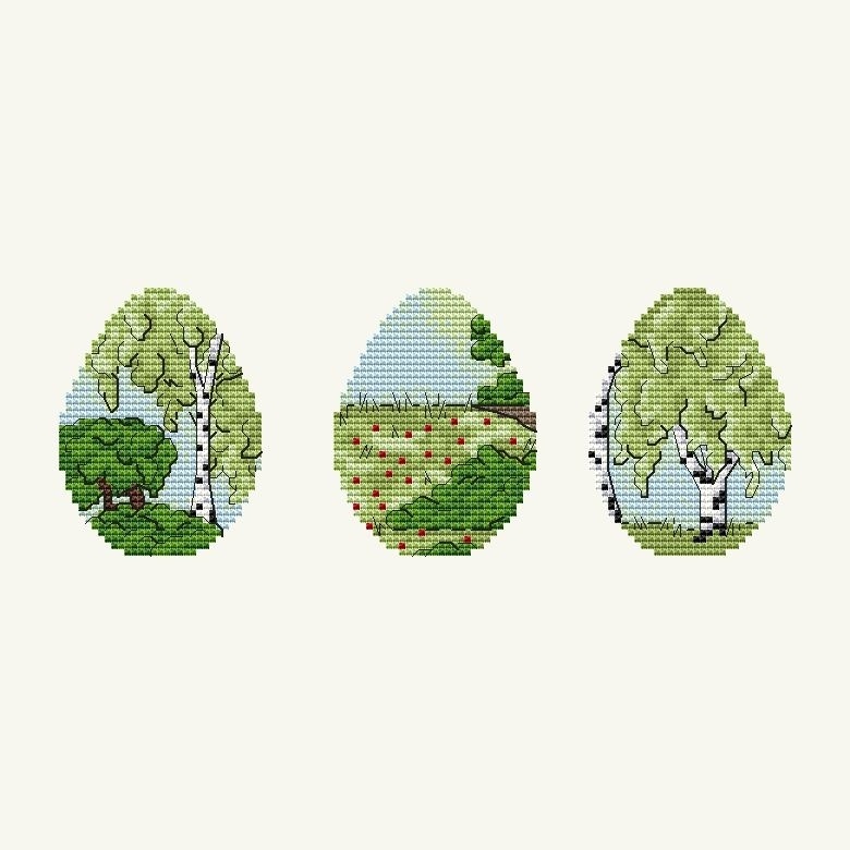 Sprind is Coming (Eggs) Cross Stitch Pattern фото 1
