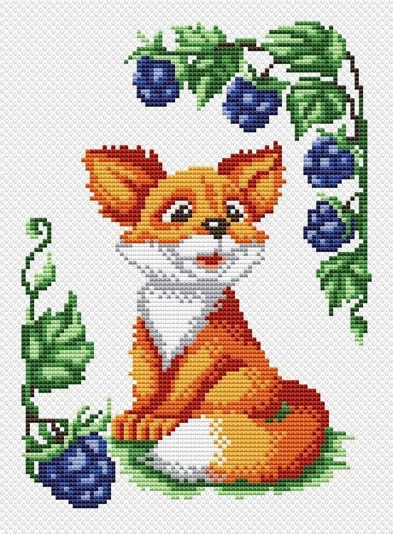 Fox Cub Cross Stitch Kit фото 1