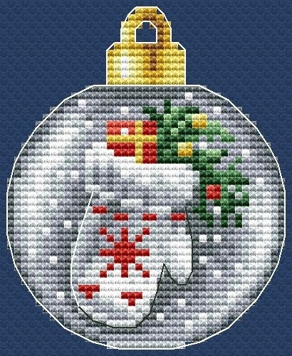 Christmas Bauble. Mitten Cross Stitch Pattern фото 1