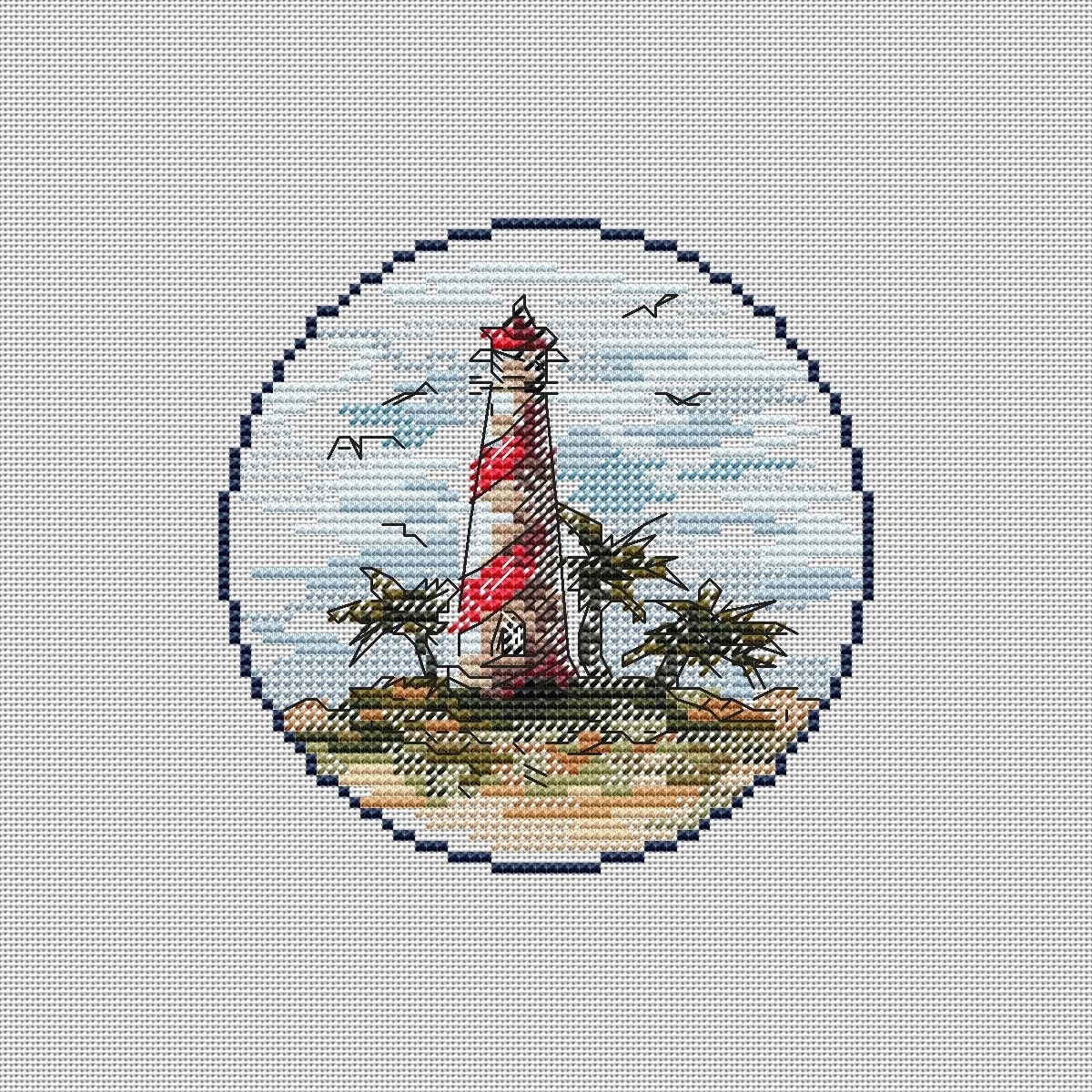 Small Lighthouse 3 Cross Stitch Pattern фото 3