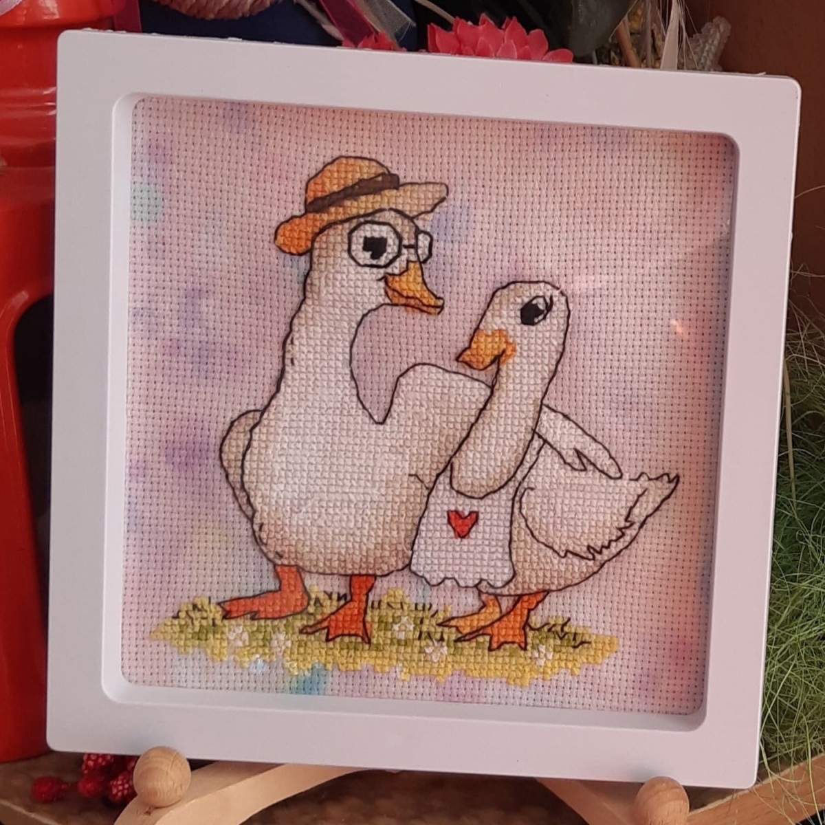 Geese in Love Cross Stitch Pattern фото 4