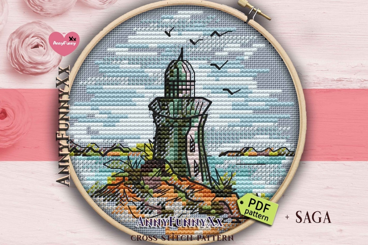Small Lighthouse 12 Cross Stitch Pattern фото 1