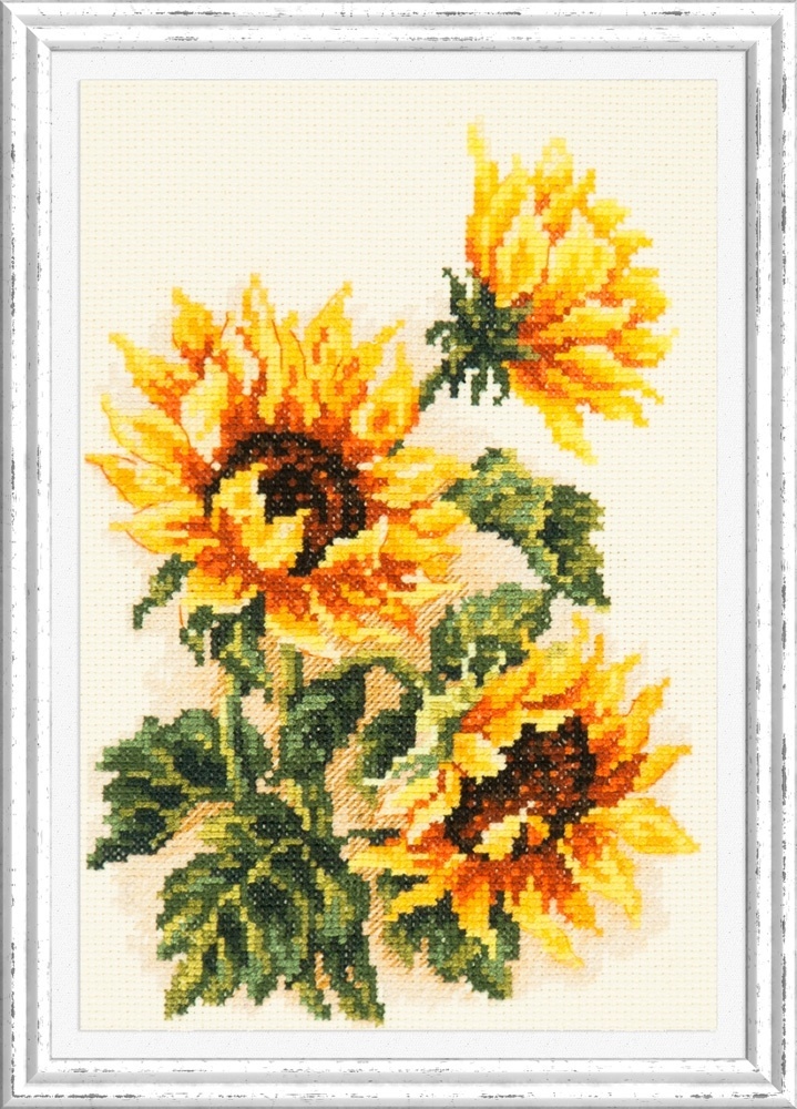 Three Sunflowers Cross Stitch Kit фото 1