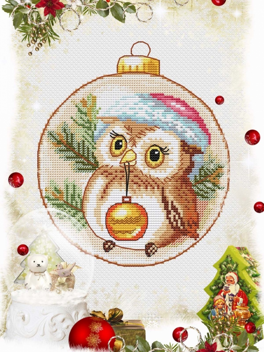 Owl Decoration Cross Stitch Pattern фото 1