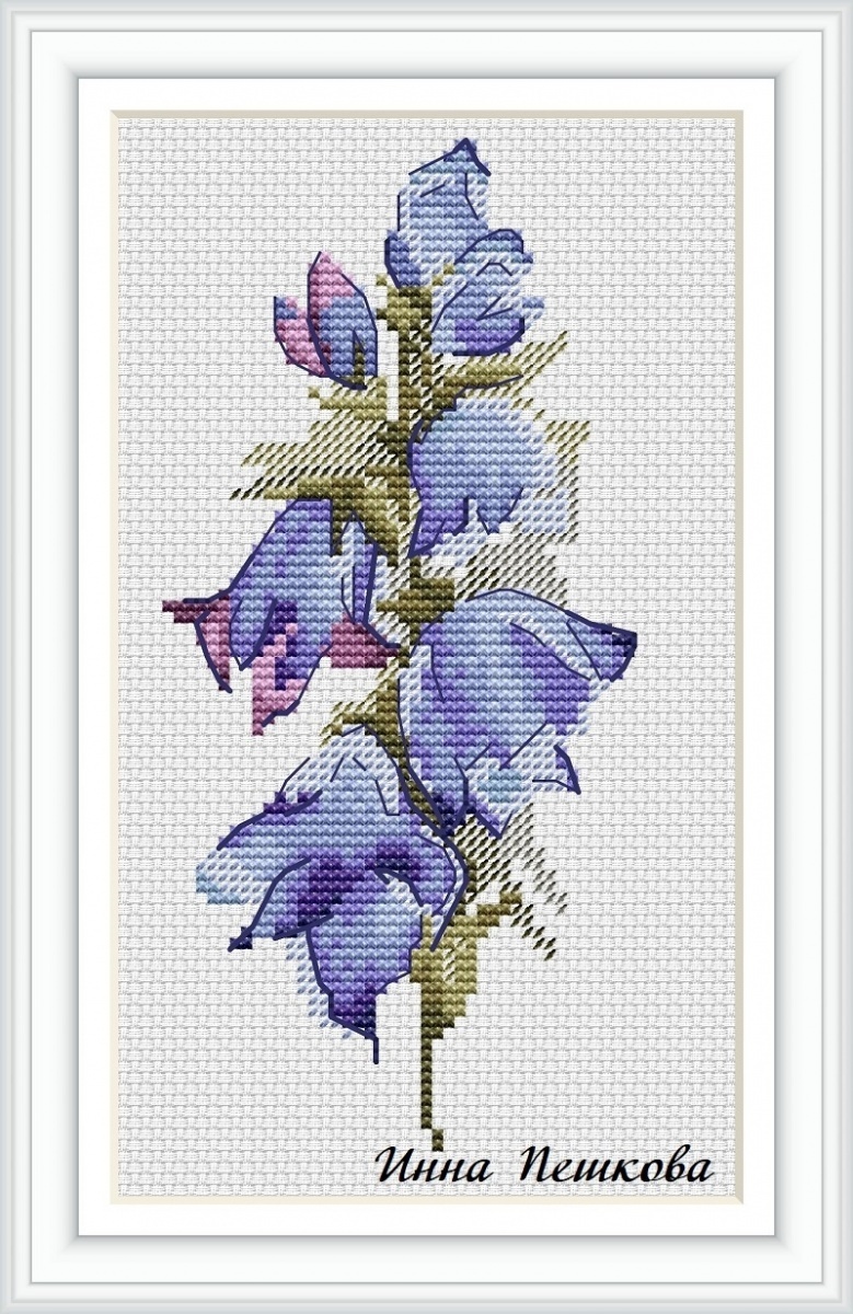 Bluebell Flowers Cross Stitch Pattern фото 1