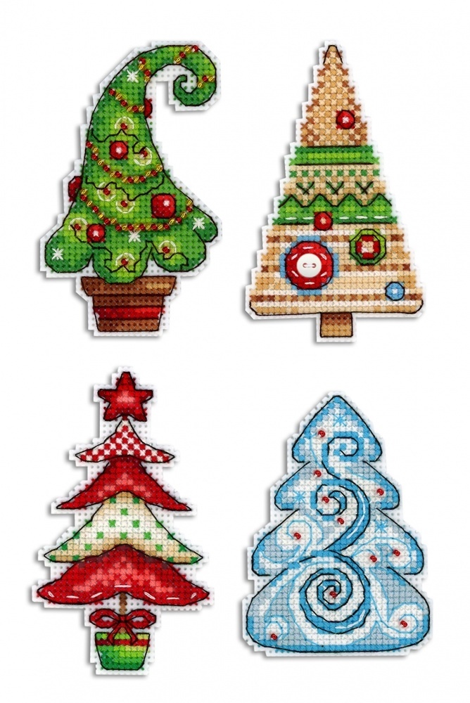 Magnets New Year's Beauties Cross Stitch Kit фото 1