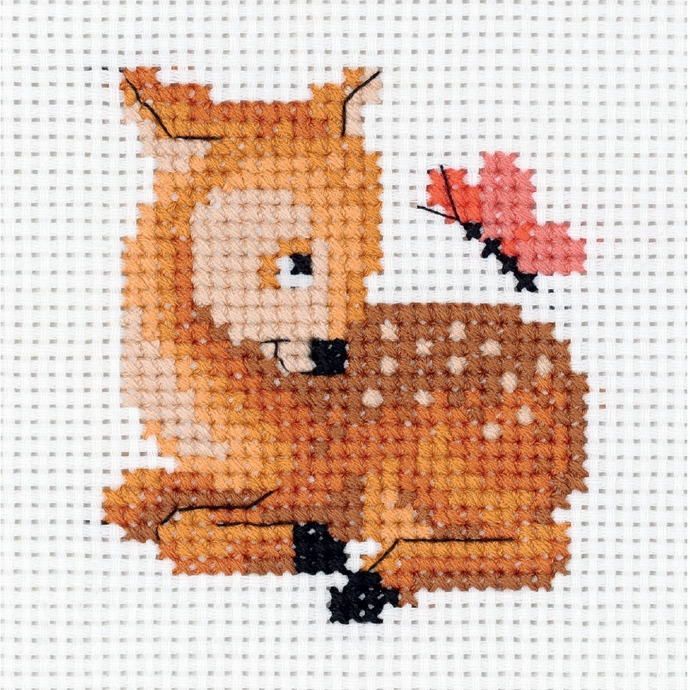 Baby Deer and a Butterfly Cross Stitch Kit фото 1