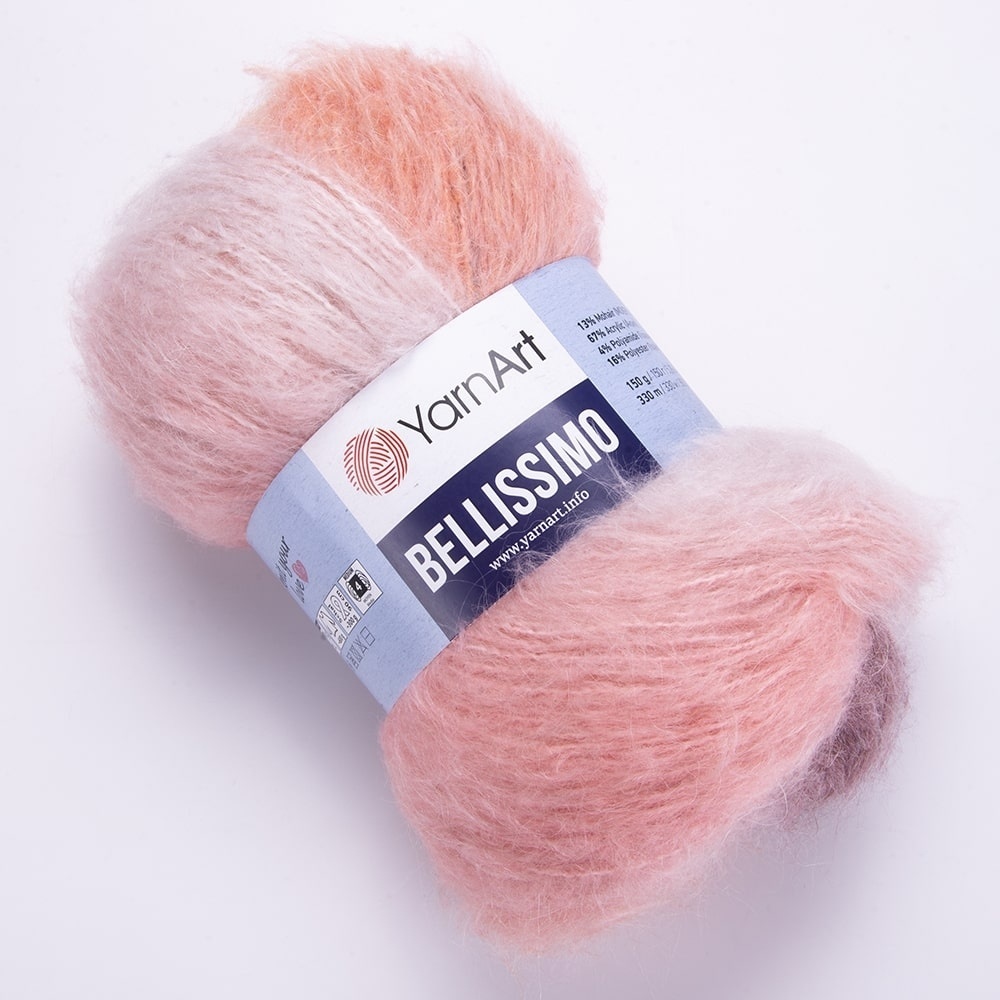 YarnArt Bellissimo 13% mohair, 67% acrylic, 4% polyamide, 16% polyester, 3 Skein Value Pack, 450g фото 12