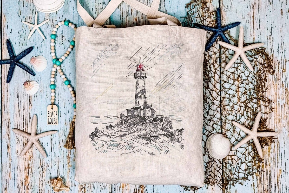 Lighthouse. Sketch Cross Stitch Pattern фото 13