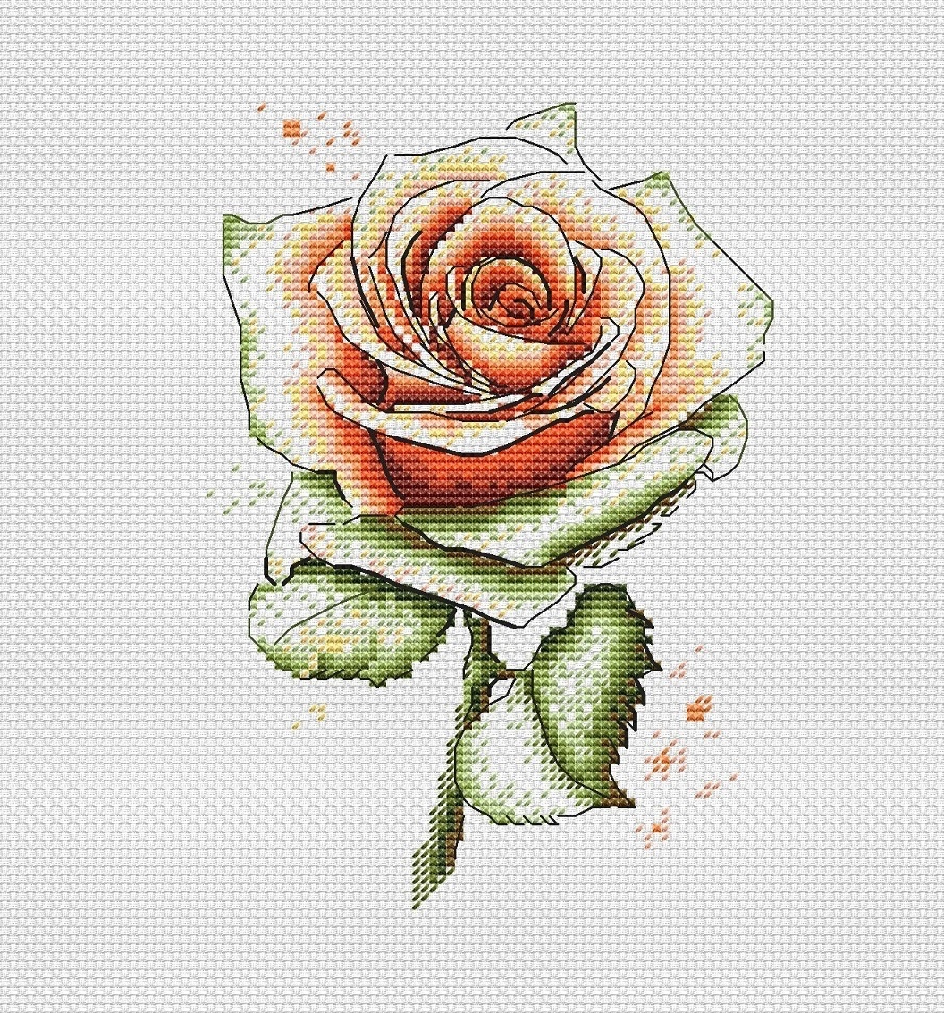 Rose Fragrance Cross Stitch Pattern фото 1