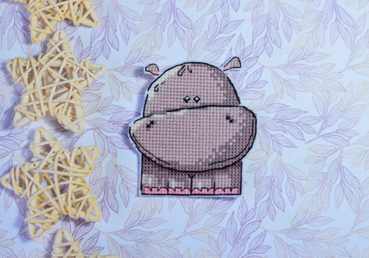 Hippopotamus Cross Stitch Pattern фото 3