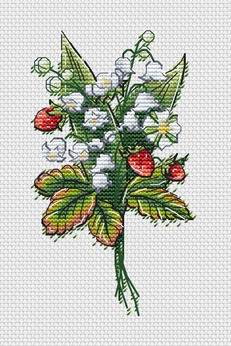 A Summer Bouquet Cross Stitch Pattern фото 1