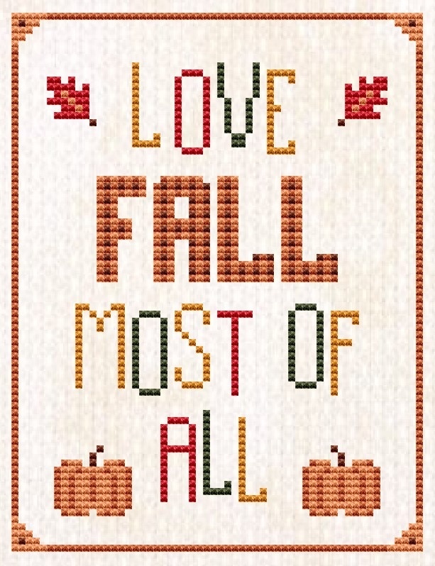 Love Fall Cross Stitch Pattern фото 1