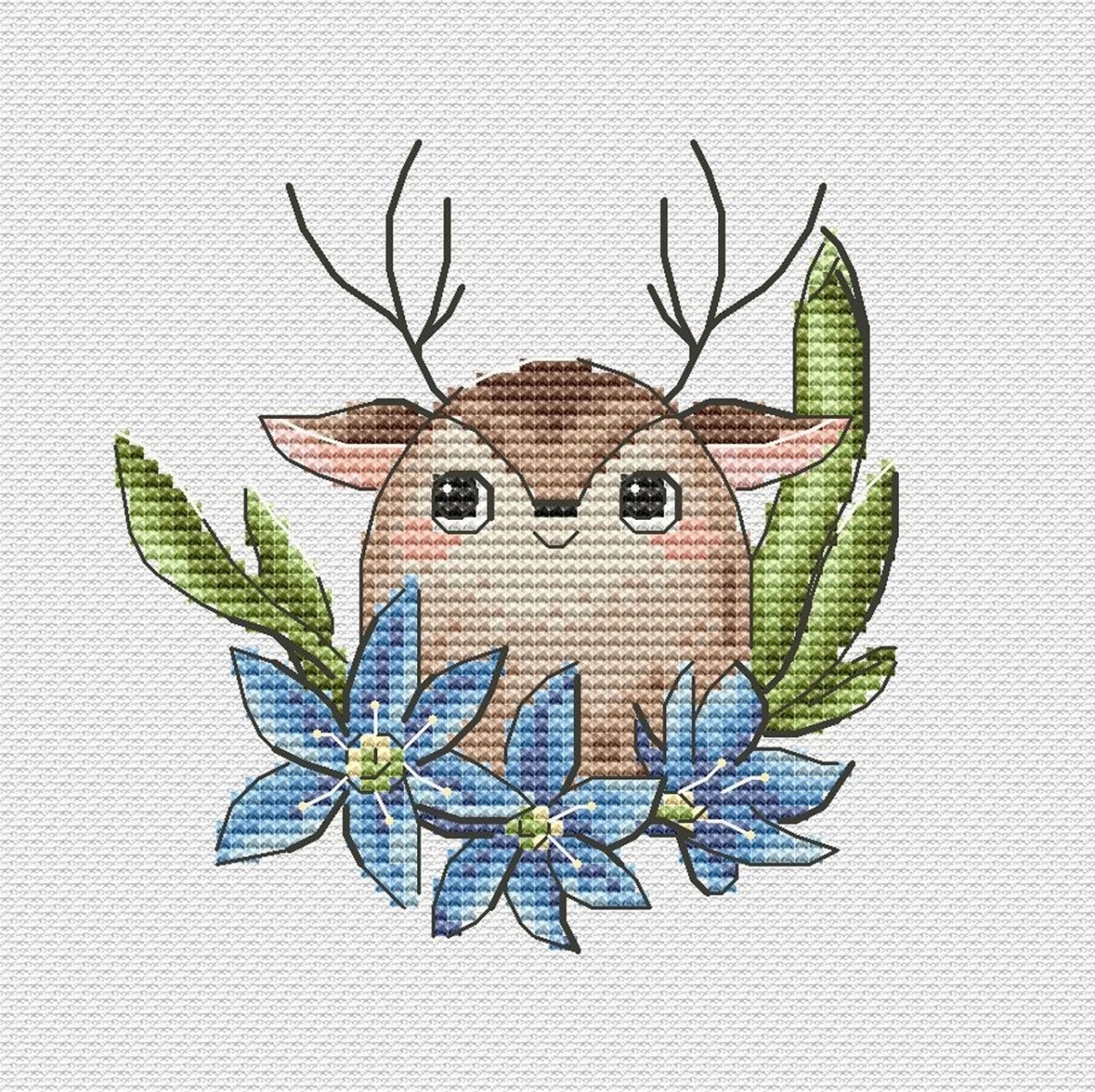 Springtime. Deer Cross Stitch Pattern фото 1