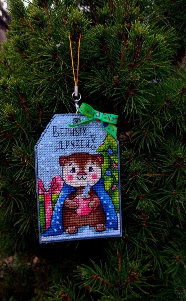 Christmas Tags. Bear Cross Stitch Pattern фото 3
