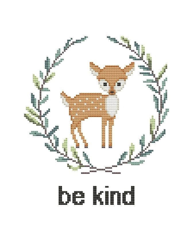 Be Kind Cross Stitch Pattern фото 1