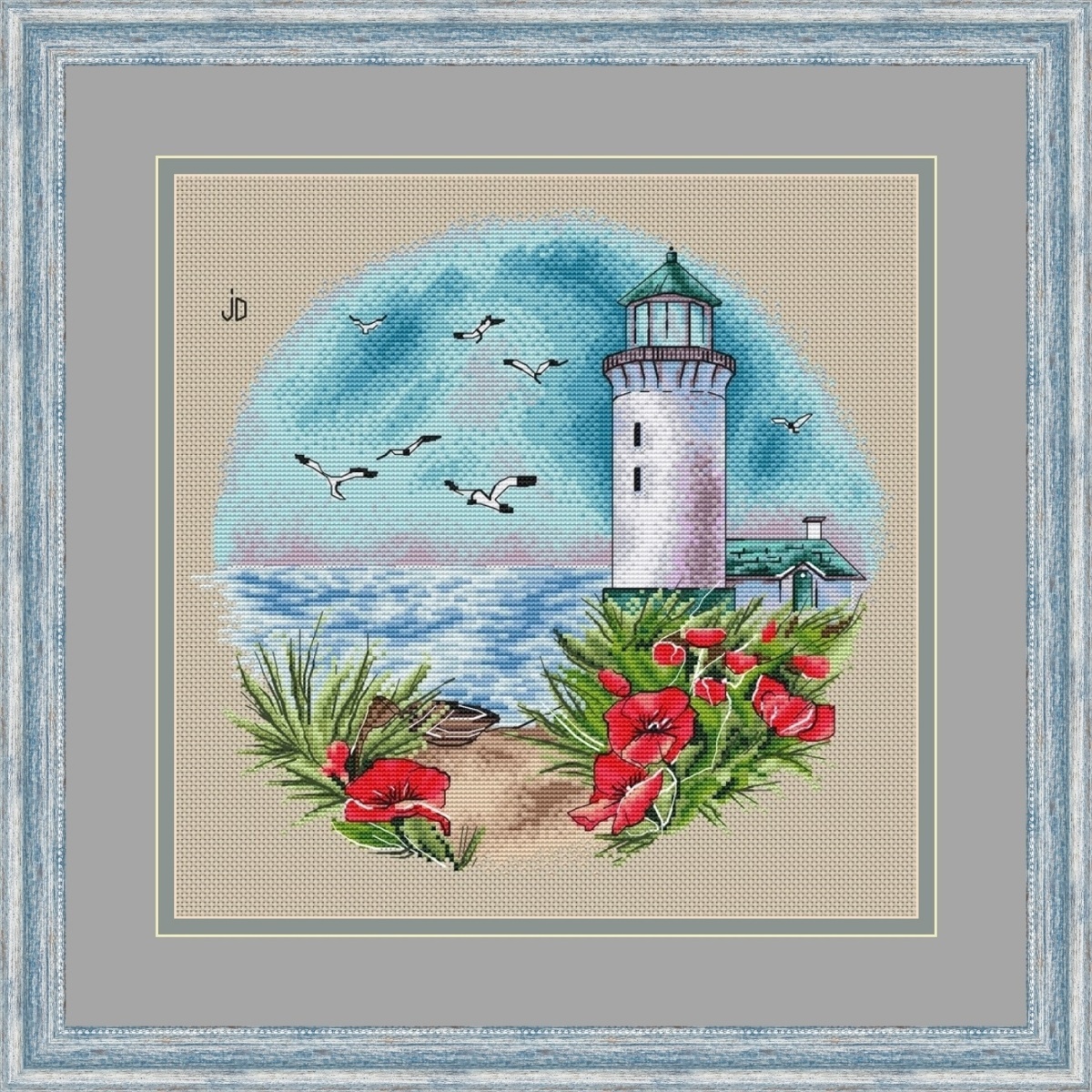 Lighthouses. Summer Cross Stitch Pattern фото 1