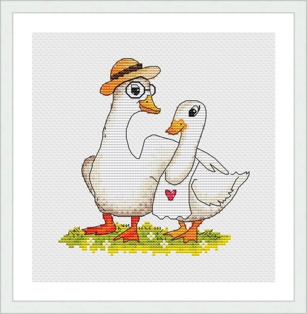Geese in Love Cross Stitch Pattern фото 3