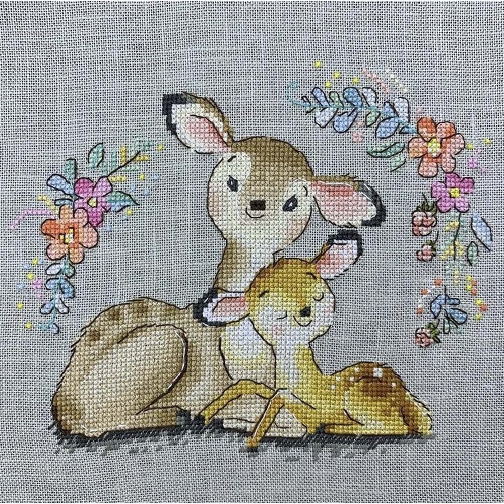Deer Mom Cross Stitch Pattern фото 3