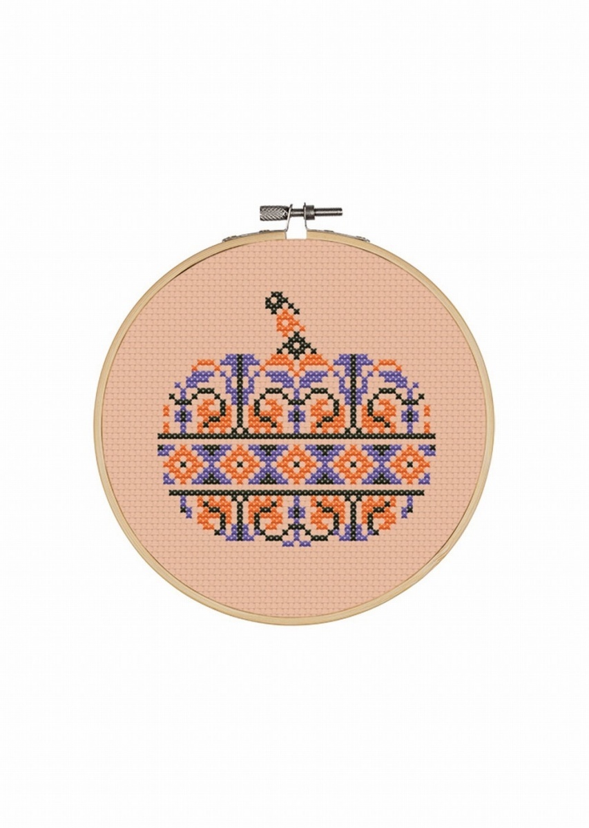 Ornamental Pumpkin Cross Stitch Pattern фото 1