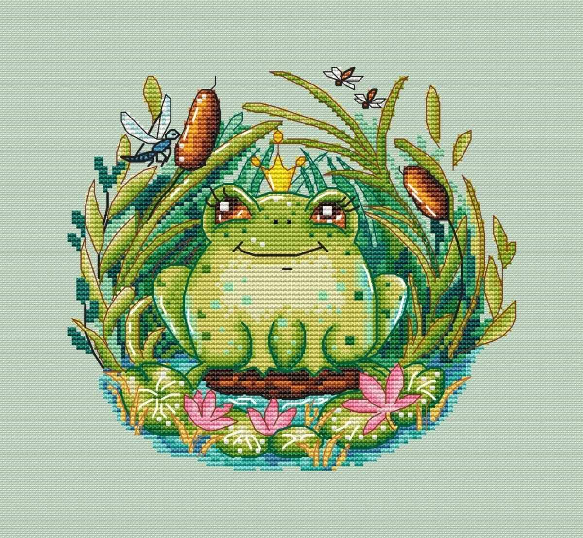 A Frog Princess Cross Stitch Pattern фото 3