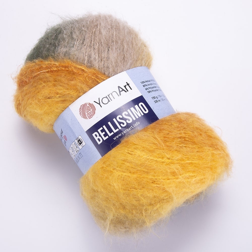 YarnArt Bellissimo 13% mohair, 67% acrylic, 4% polyamide, 16% polyester, 3 Skein Value Pack, 450g фото 6