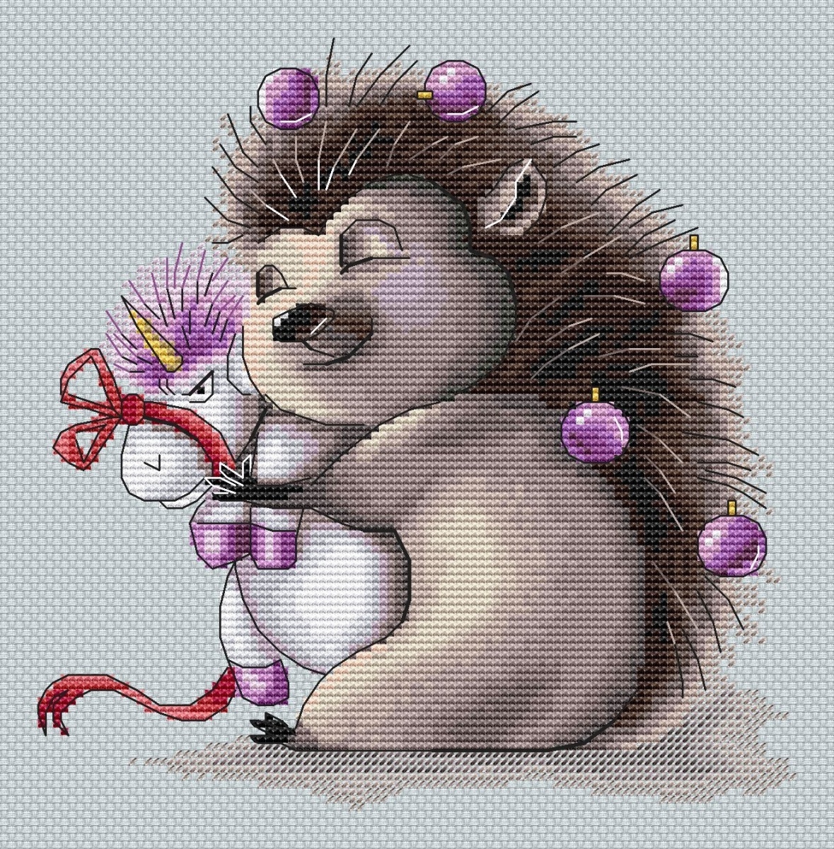 Hedgehog with Unicorn Cross Stitch Pattern фото 2