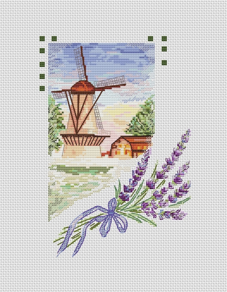 Lavender Mill Cross Stitch Pattern фото 2