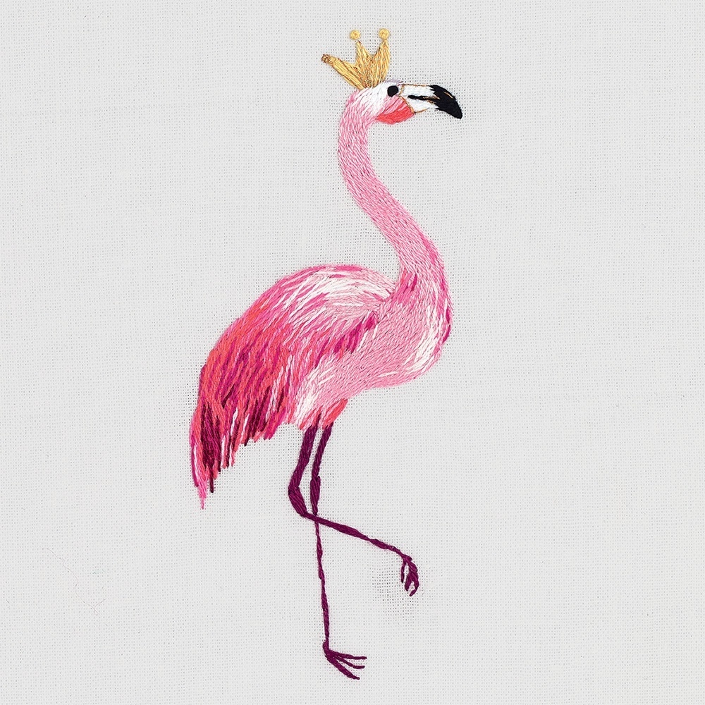 Flamingo Living Picture Embroidery Kit фото 1
