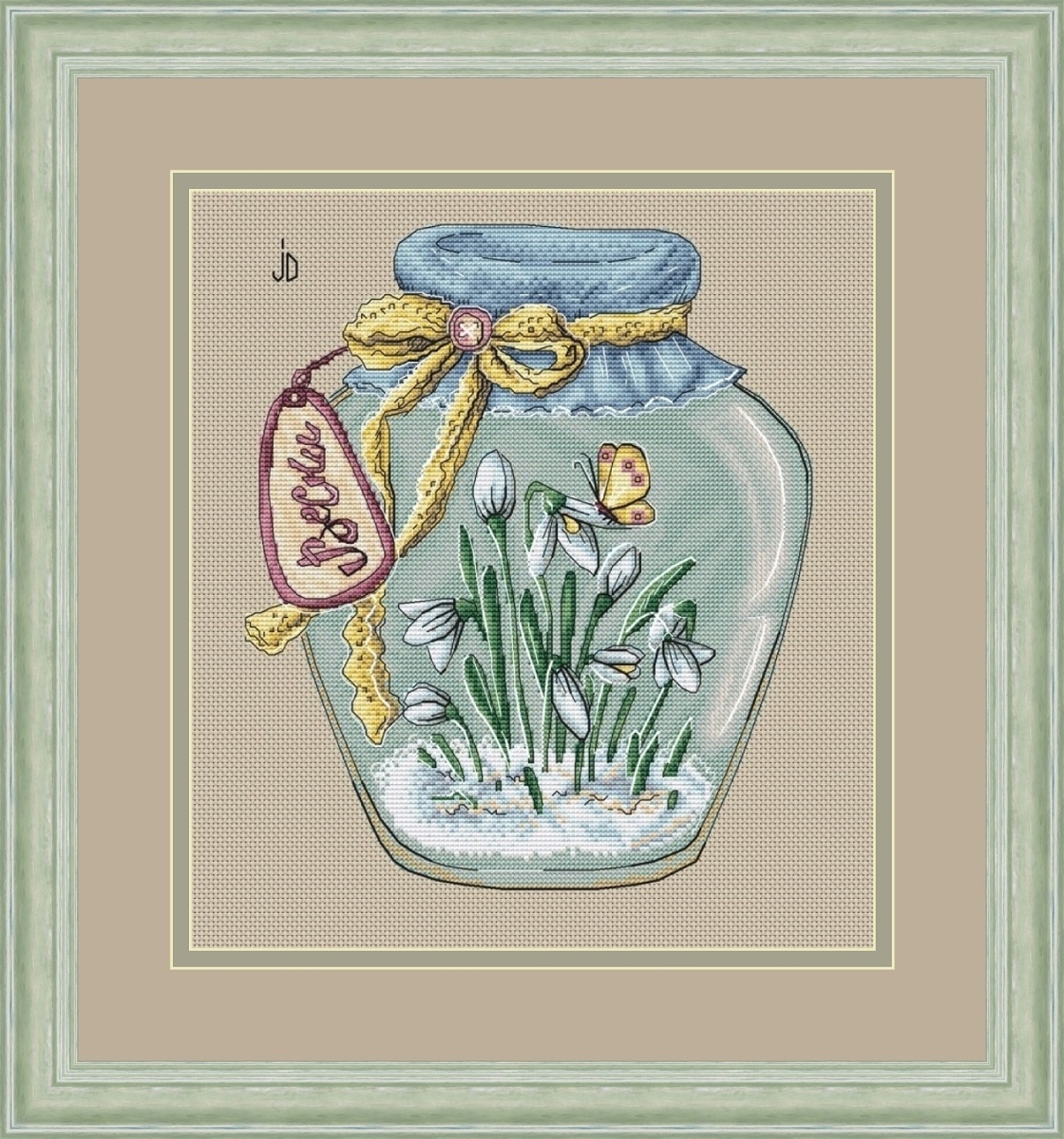 Spring in a Jar Cross Stitch Pattern фото 1