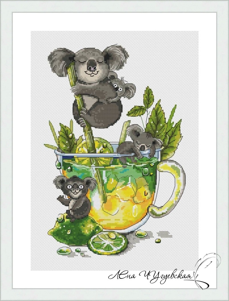 Koala Family Cross Stitch Pattern фото 1