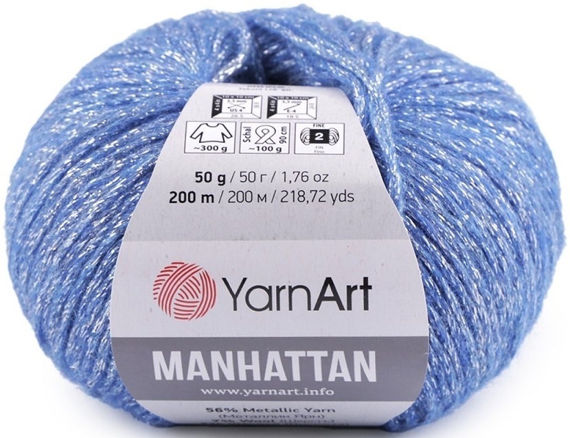 YarnArt Manhattan 7% wool, 7% viscose, 56% metallic, 30% acrylic, 10 Skein Value Pack, 500g фото 8