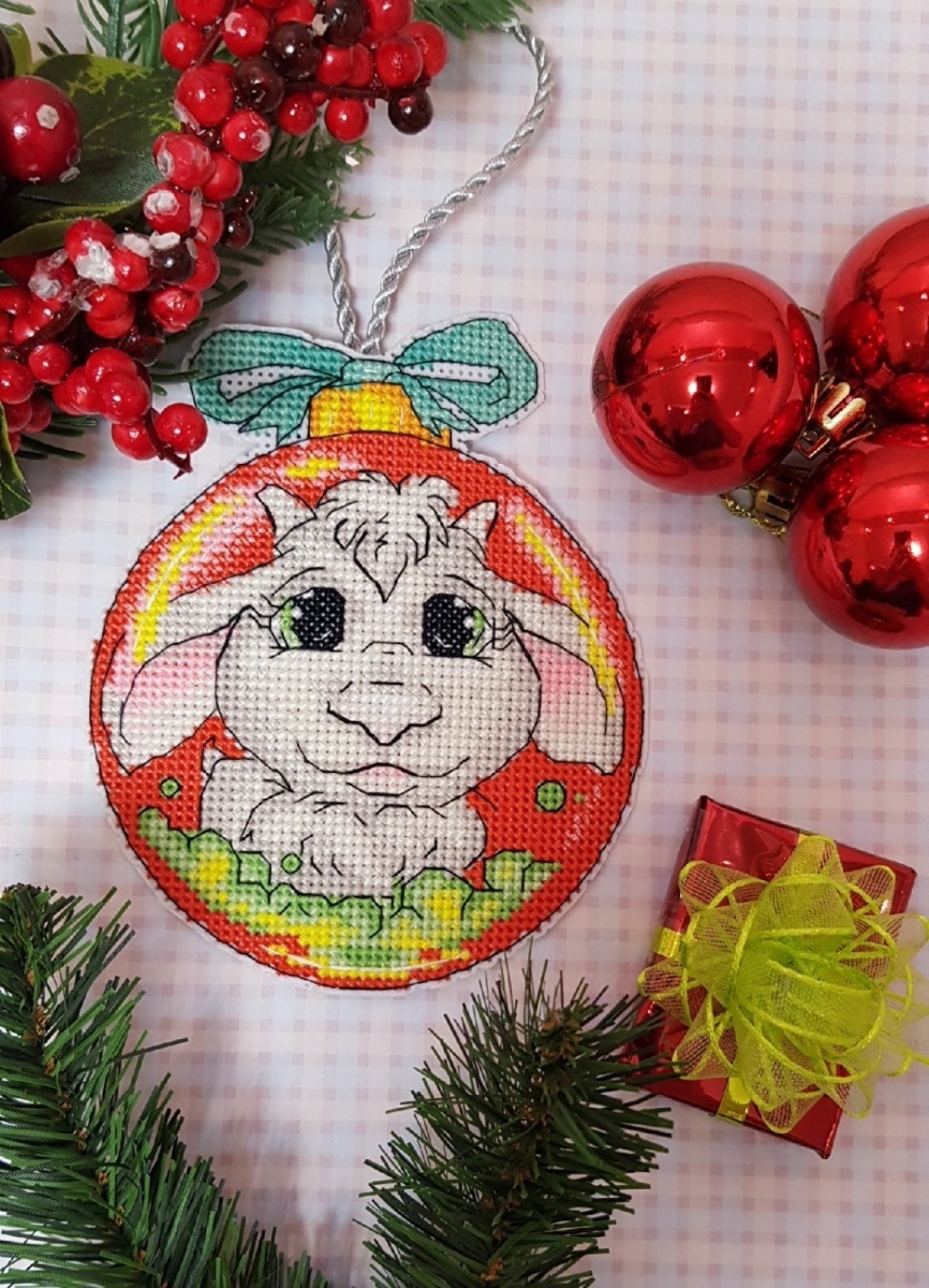 Christmas Goat Cross Stitch Pattern фото 2