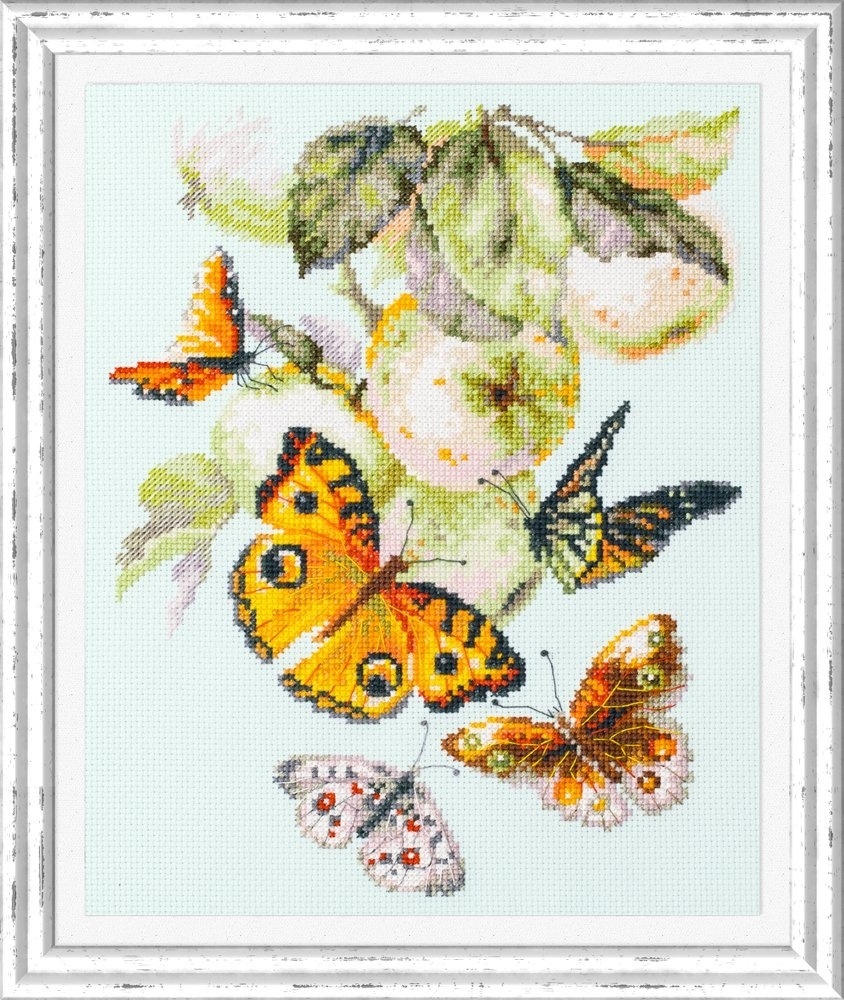 Butterflies and Apples Cross Stitch Kit фото 2