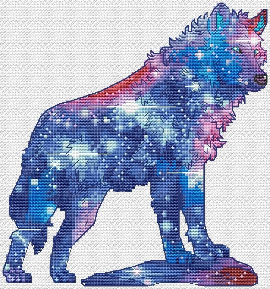 Wolf 6 Cross Stitch Pattern фото 1