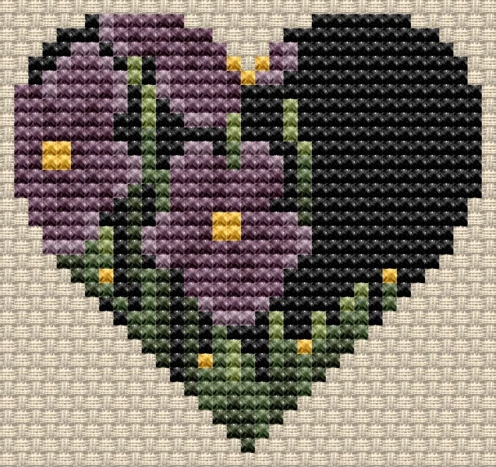 Heart 2 Cross Stitch Pattern фото 2