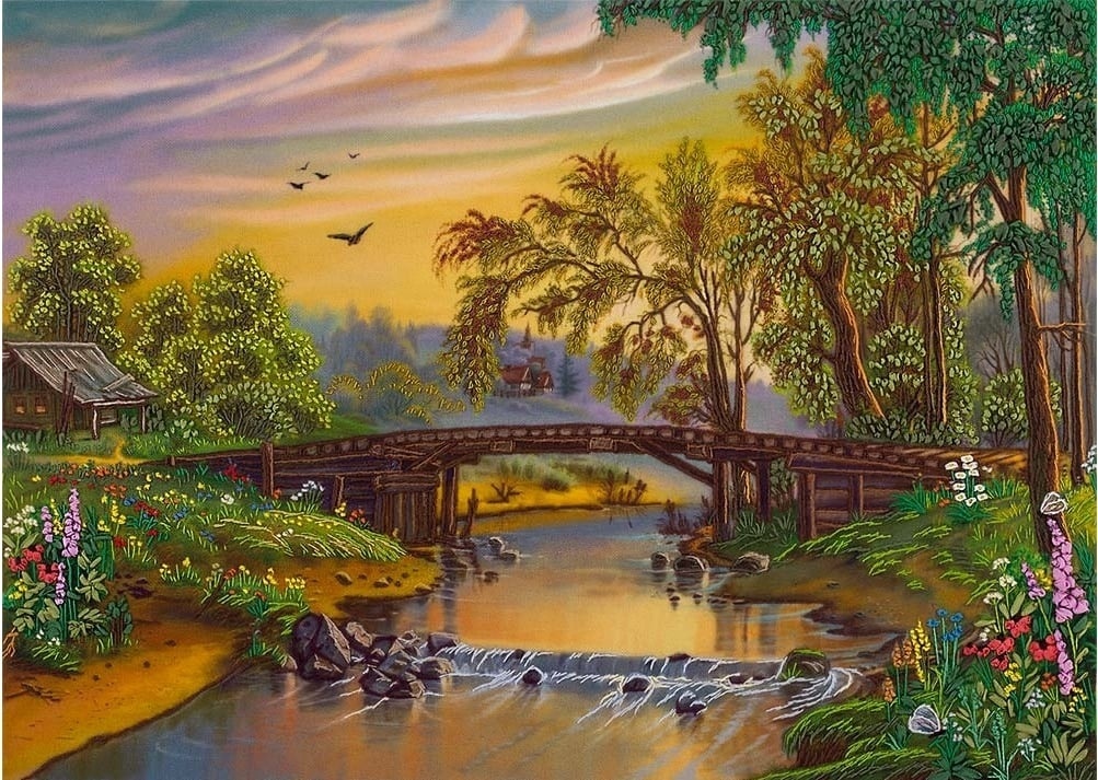 A Bridge Over the Stream Embroidery Kit фото 1