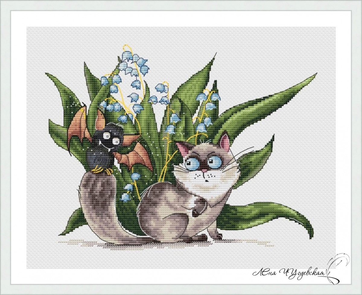 Cat and Mouse Cross Stitch Pattern фото 1