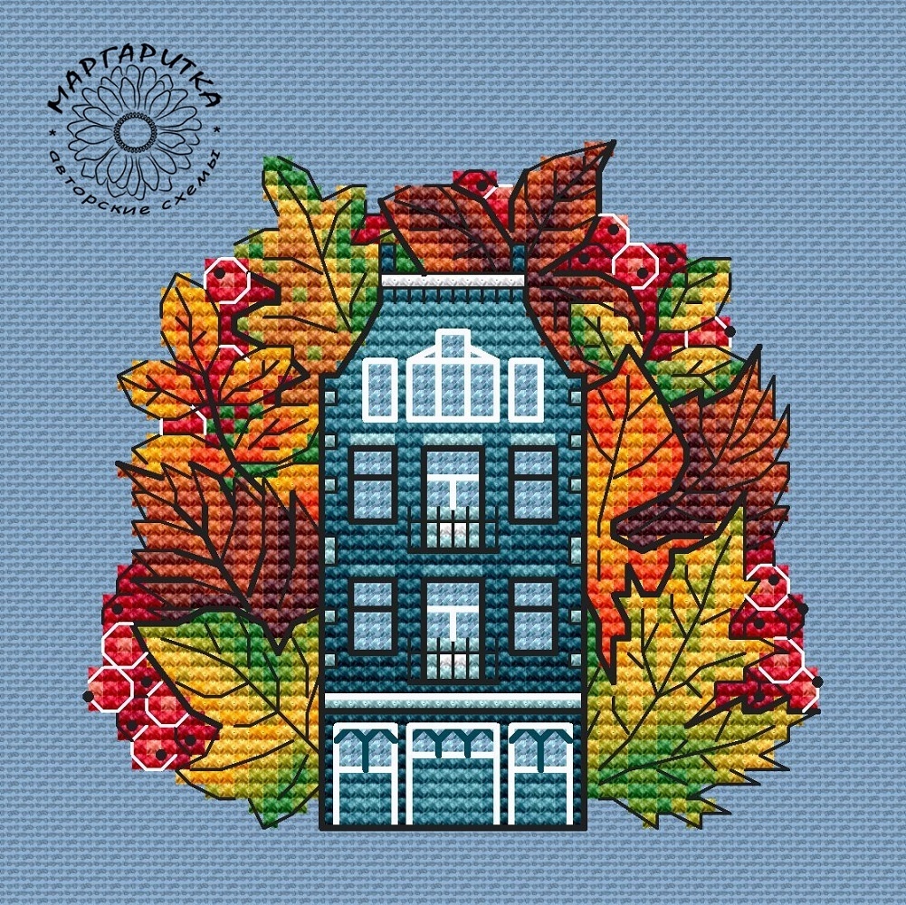 Holland. Autumn Cross Stitch Pattern фото 1