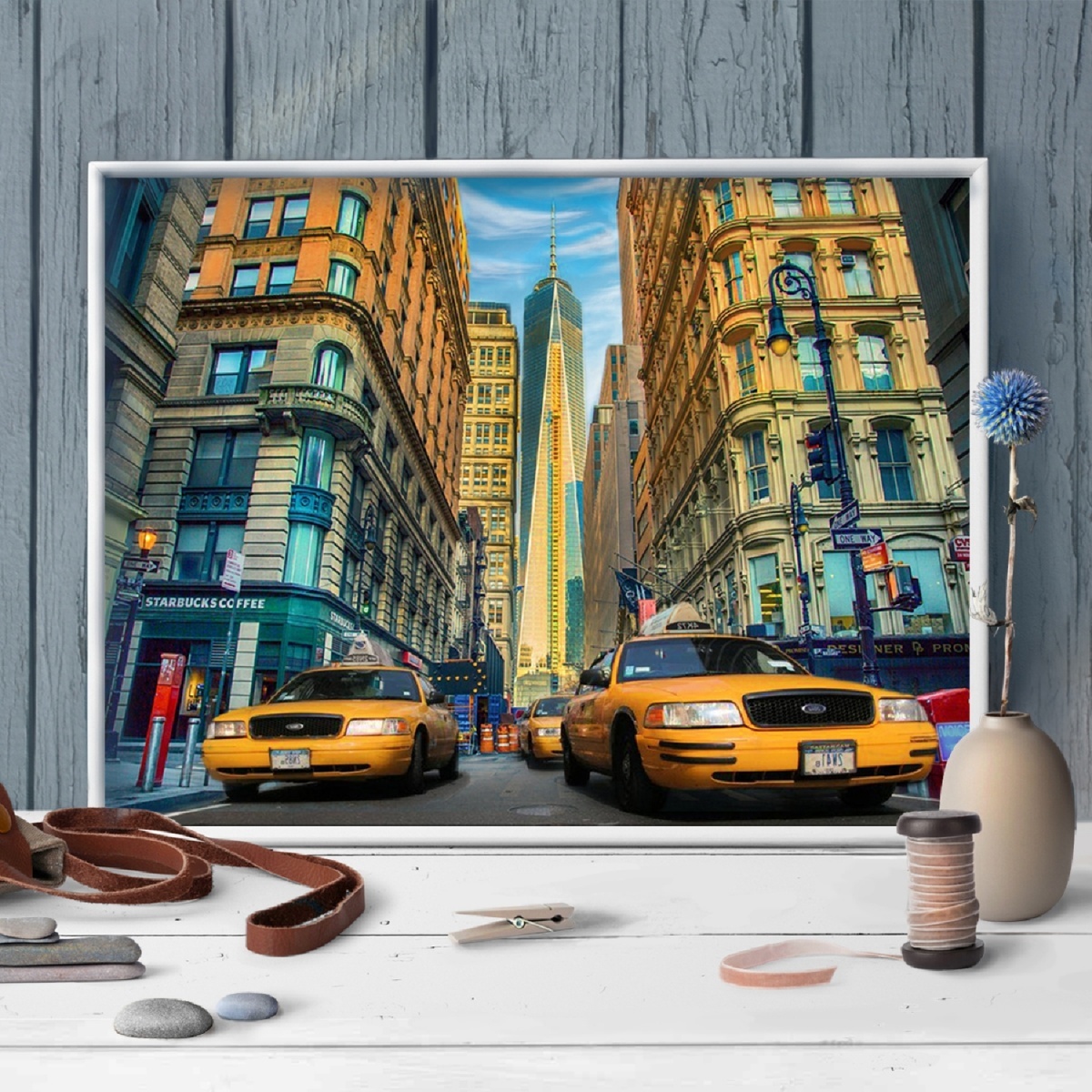 New York's Taxi Diamond Painting Kit фото 1