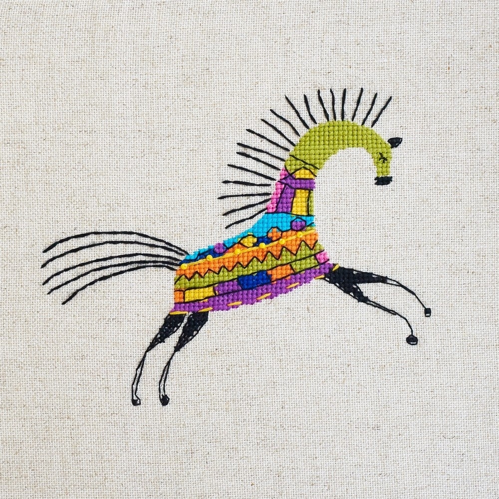 Tribal Horse Cross Stitch Pattern фото 3