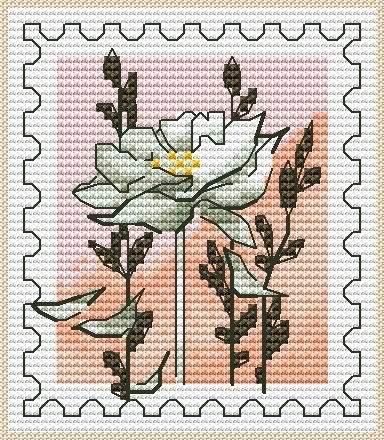 Post Stamp 1 Cross Stitch Pattern фото 1