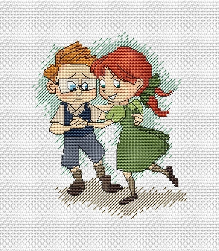 Karl and Ellie. Youth Cross Stitch Pattern фото 1
